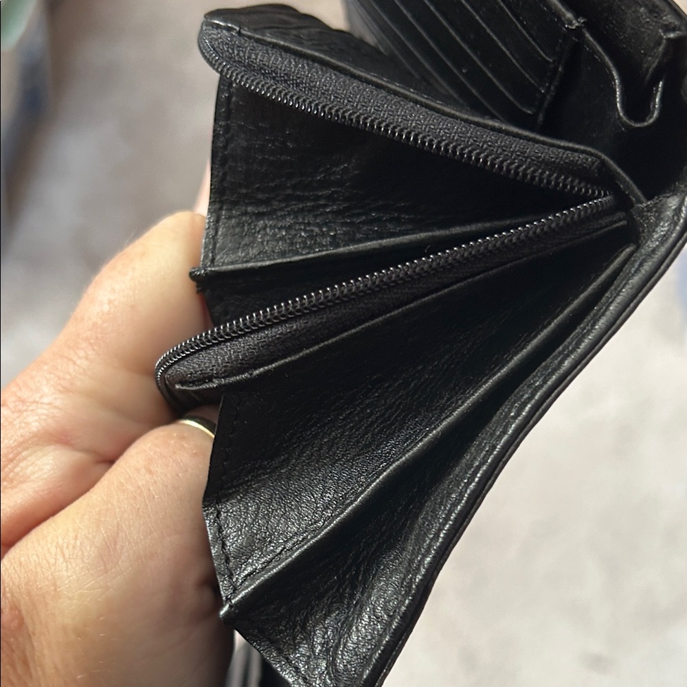 Brighton Leather Black Crocodile-Patterned Clutch in EUC - Picture 7 of 11